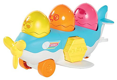 Toomies TOMY Hide and Squeak 2 in 1 Load and Go Plane Baby Toy, Baby Push Along Toy, Learning Toy for Babies, Musical Toys with Colours and Sounds, Baby Boys and Girls Aged 1, 2 and 3 Years Old