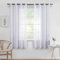 MIULEE Cortinas Poliéster Translucida de Dormitorio Moderno Ojales Cortina Ventana Visillos Salon para Sala Cuarto Dormitorio Comedor Salon Cocina de 2 Unidades 140x160 cm Blanco