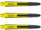 WINMAU Dart Shaft - Vecta Polycarbonat Dartschäfte - 1 Set pro Packung (insgesamt 3 Dart-Schäfte) - Professionelles Dartzubehör - Gelb & Schwarz Medium Schäfte