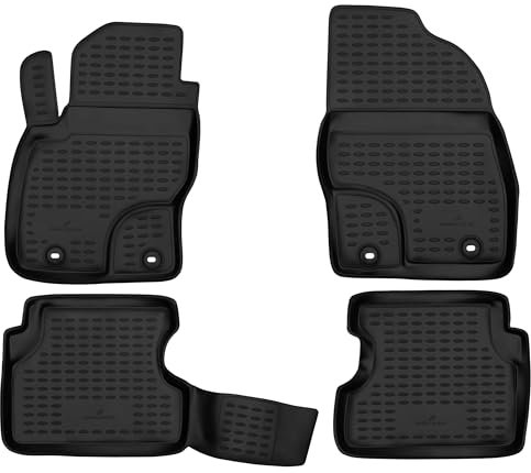 Walser XTR Gummi Fussmatten Auto für Ford Focus II (Focus 2) 2004-2013, Turnier/Kombi 2004-2012, Cabriolet 2006-2010, 100% passgenaue Auto Fußmatten, robuste Universal Fußmatte Auto