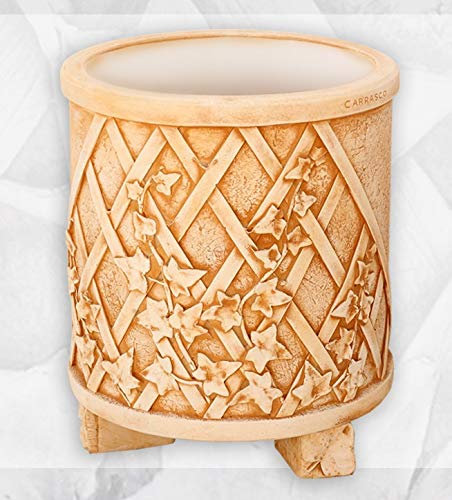 AnaParra Jardinera Hormigón aligerado Modelo Otoño 30x30cm. Resistente UV, heladas, Vientos. Sin Mantenimiento. Peso: 30Kg. Color: Teja