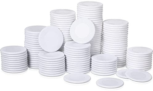 200 Stücke 22 mm/ 0,87 Zoll Plastik Pokerchips Weiße Plastik Zählchips Kleine Plastik Lernzähler Leere Zählchips Scheiben Bingo Chip Zähl Scheiben Marker für Pokerchips Spielchips