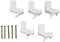 Drape Curtain Track Brackets Extra Super Standard Rail Supports W1793 White Rail Track Brackets with Screws for Windows Shower Curtain Pack of 5.