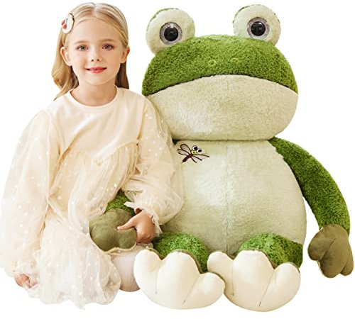 EARTHSOUND Groß Frosch Kuscheltier Riesen Stofftier,78cm XL XXL Riesige Plüschtier Gross Plüsch Spielzeug Jumbo Stofftiere,Geschenk für Kinder