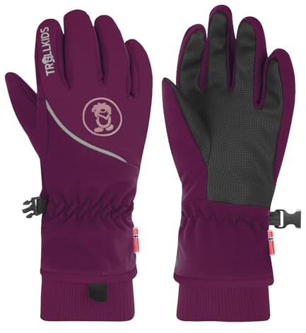 Trollkids Kids Trolltunga Glove | Wasserabweisend und winddicht, Hochelastisch, Fleece-Innenfutter, Gummierte Handflächen, Verbindungsclip