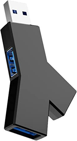 iJiZuo Hub 3 Puertos (2 USB 2.0 + USB 3.0), Adaptador Divisor Para Windows XP/Vista/7/8/10, Linux, Mac OS, PC, Laptop, Ratón, Teclado, Memoria, HDD Móvil y Más