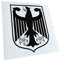 Kiwistar - Autoaufkleber - Schwarz - 24x19cm Bundeswappen Deutschland Rahmen - Heckscheibe Auto Aufkleber wetterfest für Kfz LKW Mofa Truck - Sticker außen selbstklebend Tuning Zubehör für Fenster