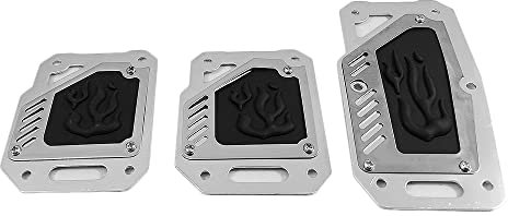 Pedalbduckung Rutschfest Fußstütze Sportpedale Pedal Kappen Manuelle Auto Schwarz Bremse Kupplung Accelerator Plastik Metall Universal Set