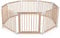 Baby Vivo XXL Laufgitter Laufstall Baby Absperrgitter Krabbelgitter Schutzgitter für Kinder aus Holz mit Tür - individuell verstellbar - 8 Elemente PREMIUM Weiß