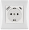 BSEED Schuko Steckdose mit USB/TYPE C Port, USB Steckdose Unterputz mit Steckklemme, PC Rahmen Einbausteckdose mit USB C Unterputz, Schutzkontakt Wandsteckdose Weiß 16Amp für Handy, Pad usw.- 80mm