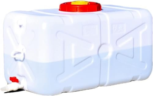 FIXARE JIESOO Kunststofftank Wassertank Regentonnen,25L/50L/75L/100L/150L/200L/300L Camping & Wandern Wasserspeicher Wasserbehälter Multifunktionaler Wassertank(50L)