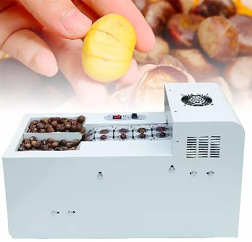 SKIHOT Macchina Commerciale Sgusciare E Aprire Castagne,Macchina Elettrica per Sgusciare E Aprire Castagne,velocità Regolabile,Nessun Danno alle Castagne,B