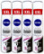 4er Pack NIVEA XXL Antitranspirant Deospray Black & White Invisible Clear 4 x 200ml