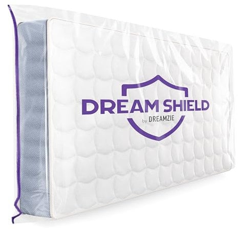 Dreamzie - Schutzhülle aus Kunststoff für Matratzen - Für Umzug, Lagerung & Transport - Aufbewahrungstasche für Matratzen - Robuste Matratzenhülle mit Reißverschluss - Matratzenhülle 90 x 200 cm
