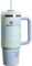 STANLEY Quencher H2.0 FlowState Trinkbecher, vakuumisoliert, aus Edelstahl mit Deckel und Trinkhalm, für Wasser, Eistee oder Kaffee (Kühler, ruhiger Pinselstrich, 0,9 Liter)