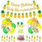 Ananas Dekorationen - Ananas-Banner, Ananas-Ballons, Ananas-Sonnenbrillen, Waben-Mittelstücke, Cupcake Toppers für Aloha Luau Tropical Summer Hawaiian Birthday Party Dekorationen Zubehör