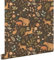 papier peint forêt avec des animaux de la forêt marron et beige 53 cm x 10,05 m - ESTAhome