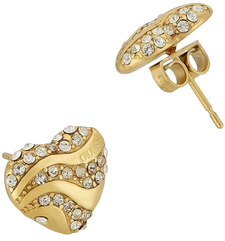Guess Damen-Ohrstecker Herz Ohrringe Goldfarben JUBE04504JWYGT-U