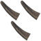 Anneome 3St Stierhörner zum Selbermachen Natürliches DIY-Stierhorn Hörner zum Selberschnitzen Hörner basteln bastelzeug bastelmaterial DIY Naturhorn Natürliche Stierhörner für Perlen Black