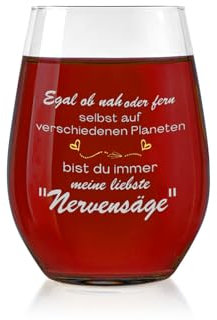 Geschenke für Freund, Weingläser Beste Freundin Geschenke, Weingläser mit Geschenkbotschaft, Geburtstagsgeschenk für Bester Kumpel, Weingläser to go, Weihnachtsgeschenke, 480ml