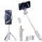 K&F Concept 34cm/13.4 Selfie Stick Tripod for Smartphone with Phone Holder, Portable Vlogging Stand with Bluetooth for Lightweight Camera, Fill Light