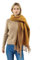 VICT POPU Schal Damen Winter Tücher Kaschmir Pashmina Schal Kuschelig Weiche Reversible Stolen Dunkelgelb/Kaffee