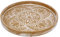 YILANJIN Vassoio Centrotavola Vintage, Portacandele in Legno Rustico, Piatti da Portata Rotondi in Legno, Vassoio Cucina Legno, Vassoio Legno per Dolci, Vassoio Arrotondato - 30cm
