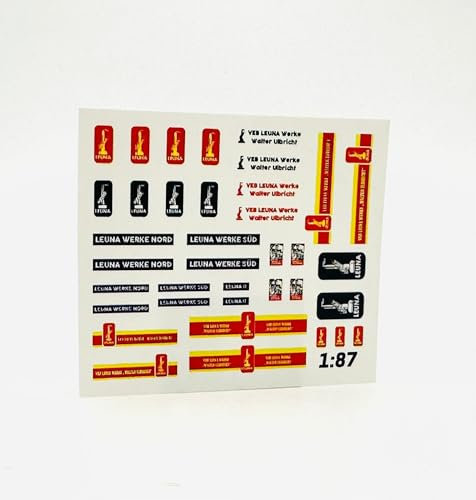 Waterslide Decal Minol VEB Werke Leuna DDR Set Scale 1:87 Spur H0 N Z TT LKW & Zug Modellbahn Eisenbahn Container Ostalgie Auto Oldtimer Abziehbilder
