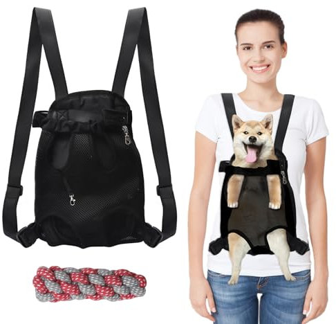 ZMDMAH Zaino per Cani, Trasportino Gatto, Zaino per Trasporto Cani Regolabile Traspirante e Confortevole Particolarmente Adatto Borsa Portatile per Cani Gatti Cuccioli di Piccola e Media Taglia