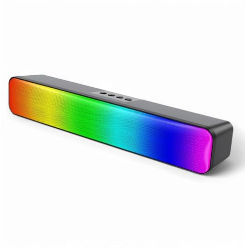Bluetooth Speaker with RGB Lights – Wireless Speaker with 360° Stereo Sound,Playtime, RGB Light, TF Card & AUX Portable Bluetooth Speaker for Outdoor Travel, Sport