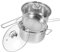 KICHOUSE Juego de Utensilios de Cocina Inoxidable 3 Piezas Olla para Sopa Olla para Leche y Sartén Resistente Oxidación para Cocinar Casa