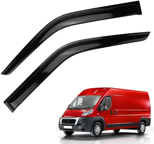 Windabweiser Kompatibel mit FIAT Ducato 2006-2024 | 2PCS Regenschutz zum Aufkleben für Fenster, Windabweiser Fensterscheiben für Autos