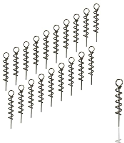 AMZfishing® 10x Köderspiralen S-XXXL | Shallow Screw Spiralen | Bait Screw | Bait-Screw | Corc-Screw | Corc Screw Baitholder Welsangeln Köderfisch Schrauben (Corc 35mm, 10)
