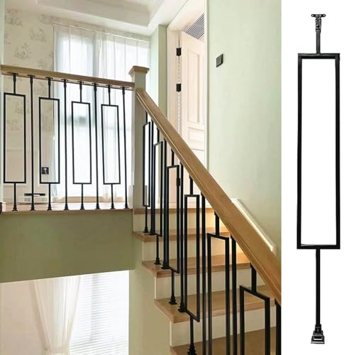 Hohle Metallspindeln Für Treppen, Ovale Schneidbare Eisen-Baluster-spindeln, One Color, 5Pack