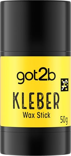 got2b Wax Stick Kleber (50 g), Haarwachs für Sleek-Looks | Der Wachs-Stick fixiert dein Haarstyling mit krassem Halt für ein glattes und gläzendes Finish, Sleek-Looks on the go
