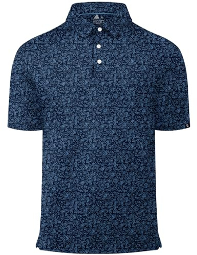 SwissWell Poloshirt Herren Kurzarm Golf Polo Shirt UPF50+ Atmungsaktiv Druck Polohemd Männer Schnelltrocknend Tennis Sommer Freizeit T-Shirt