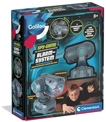 Clementoni Galileo Spy Alarm-System - für Kinder ab 8 Jahren - 59477 | Alarmanlage mit Bewegungsmelder, Warnlampe & Sirene für Spione, Agenten & Detektive