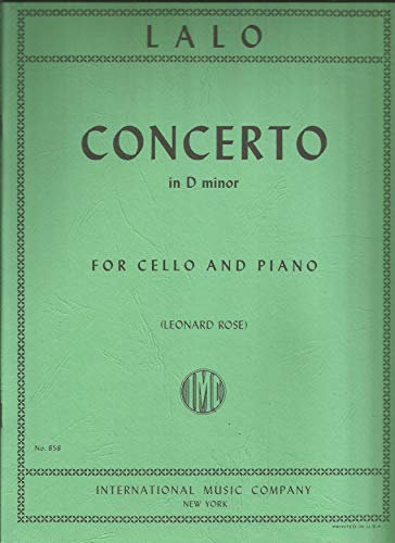 International Music Co. Lalo Concerto in D Minor for Cello and Piano