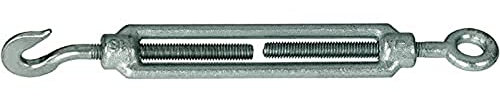 Alberts 530679 Spannschloss | mit Haken und Öse | verzinkt | Abstand 150 - 235 mm | Gewinde M6
