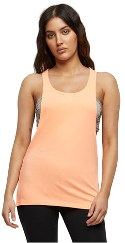 Urban Classics Womens Ladies Loose Burnout Tank Top Sports Shirt, Neon Orange, S UK
