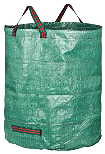 GardenMate 15X 272l Gartensack Laubsack Gartenabfallsack stabil - Gartensäcke für Gartenabfälle - Laubsäcke Rasenschnitt - Grünschnittsäcke faltbar, groß, robust aus Polypropylen-Gewebe 150GSM