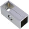 BQLZR Argento lega di alluminio 2 vie tubo quadrato connettore vestiti indumento tubo ferroviario raccordo per tubo 25mm