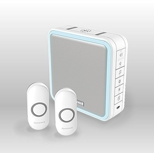 Honeywell Portable Front Door/Back Door Doorbell with Range Extender with Halo Light
