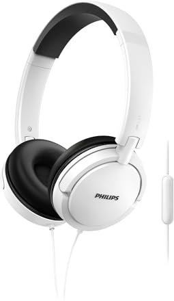 PHILIPS Audio SHL5005WT/00 On-Ear Kopfhörer mit Mikrofon weiß, 24 ohm