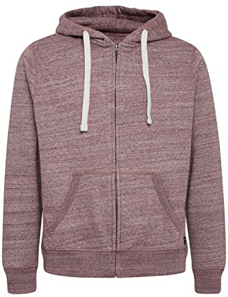 Blend BHBHAlton Zipthrough Sweatshirt Zipthrough Sweatshirt Herren Sweatjacke Kapuzenjacke Hoodie mit Kapuze, Größe:L, Farbe:Wine red (73812)