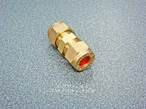 Raccord de plomberie à compression en laiton de 6 mm à 28 mm, droit, coude, T, extrémité d'arrêt (raccord : 28 mm, droit).