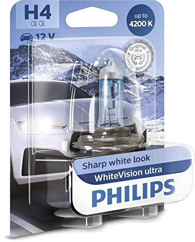 Philips WhiteVision ultra H4 Scheinwerferlampe, 4.200K, Einzelblister, 35489830, Single blister