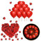 ASANMU Romantisch Deko Set, Dekorationen zum Muttertag Love Ballon+1000 Rosenblätter+10 Herz Luftballons+50 Teelichter Herzform Hochzeit Deko Set für Muttertag/Verlobung/Hochzeit/Geburtstag
