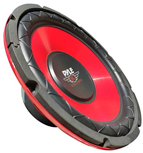 1 altoparlante compatibile con PYLE RED LABEL PLW10RD woofer 25,00 cm 250 mm 10 300 watt rms 600 watt max 4 ohm 86,7 db spl auto rosso, 1 pezzo