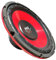 1 altoparlante compatibile con PYLE RED LABEL PLW10RD woofer 25,00 cm 250 mm 10 300 watt rms 600 watt max 4 ohm 86,7 db spl auto rosso, 1 pezzo